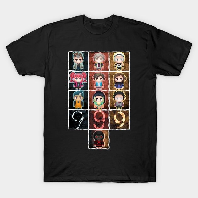 9 sprites 9 persons 9 pixels T-Shirt by Maxigregrze